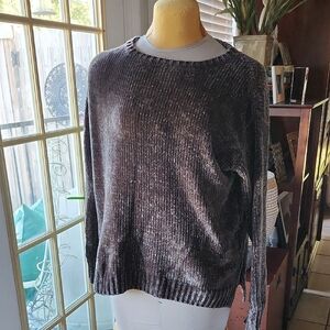Soft & Cozy NWT Olive Green Ribbed Sweater, Sz XL